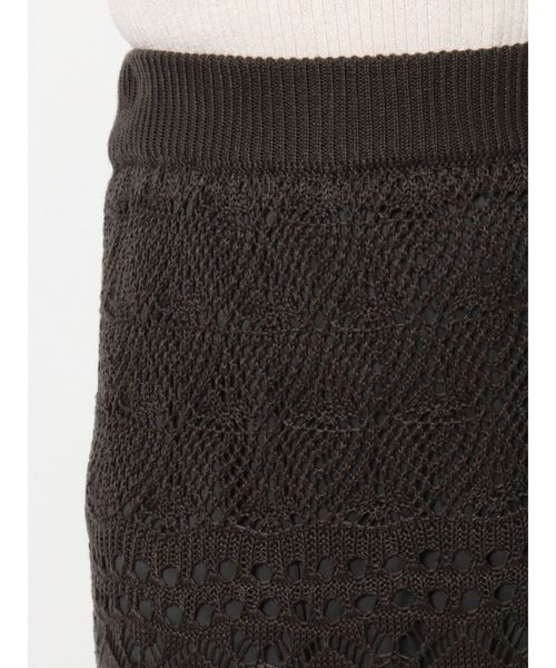 dazzlin（ダズリン）の「クロシェスカラップニットスカート（スカート・レディース・ダークブラウン/オフホワイト/グリーン/モカ・FREE）」の21枚目の写真
