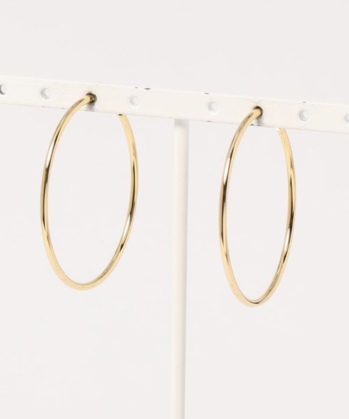 NO WAY(ノーウェイ)の「/ブラス 40㎜フープイヤリング/(イヤリング・レディース・シルバー/ゴールド・FREE)」の8枚目の写真