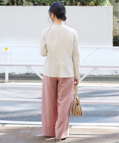 B.C STOCK（ベーセーストック）の「リネンVカラージャケット◆（その他アウター・レディース・ベージュ/ネイビー/アイボリー・SMALL/MEDIUM）」の22枚目の写真