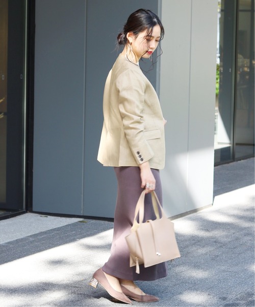 B.C STOCK（ベーセーストック）の「リネンVカラージャケット◆（その他アウター・レディース・ベージュ/ネイビー/アイボリー・SMALL/MEDIUM）」の10枚目の写真