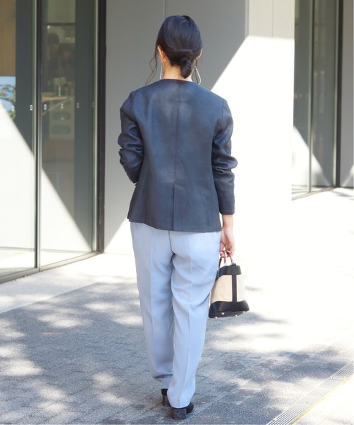 B.C STOCK（ベーセーストック）の「リネンVカラージャケット◆（その他アウター・レディース・ベージュ/ネイビー/アイボリー・SMALL/MEDIUM）」の17枚目の写真