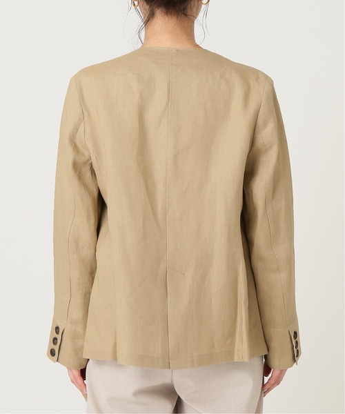 B.C STOCK（ベーセーストック）の「リネンVカラージャケット◆（その他アウター・レディース・ベージュ/ネイビー/アイボリー・SMALL/MEDIUM）」の11枚目の写真