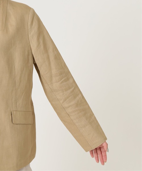 B.C STOCK（ベーセーストック）の「リネンVカラージャケット◆（その他アウター・レディース・ベージュ/ネイビー/アイボリー・SMALL/MEDIUM）」の14枚目の写真