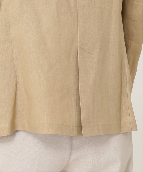 B.C STOCK（ベーセーストック）の「リネンVカラージャケット◆（その他アウター・レディース・ベージュ/ネイビー/アイボリー・SMALL/MEDIUM）」の6枚目の写真