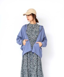 VitaFelice | ツイルマウンテンパーカー フード付きミドル丈コットジャケット(マウンテンパーカー)