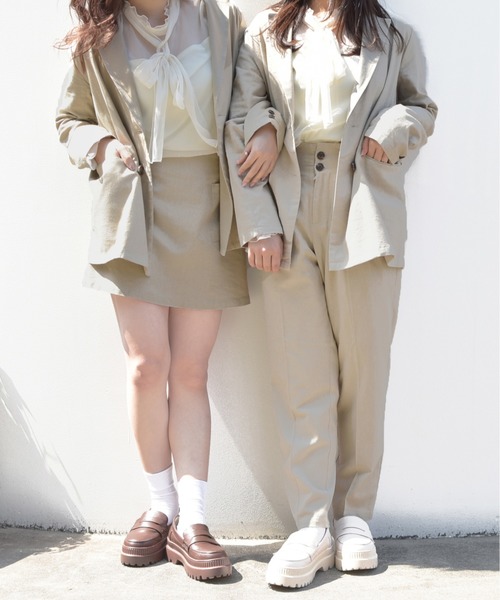 PairPair（ペアペア）の「リネンテーパードパンツ(セットアップ)（その他パンツ・レディース・ベージュ/アイボリー/ブルー系その他・FREE）」の5枚目の写真