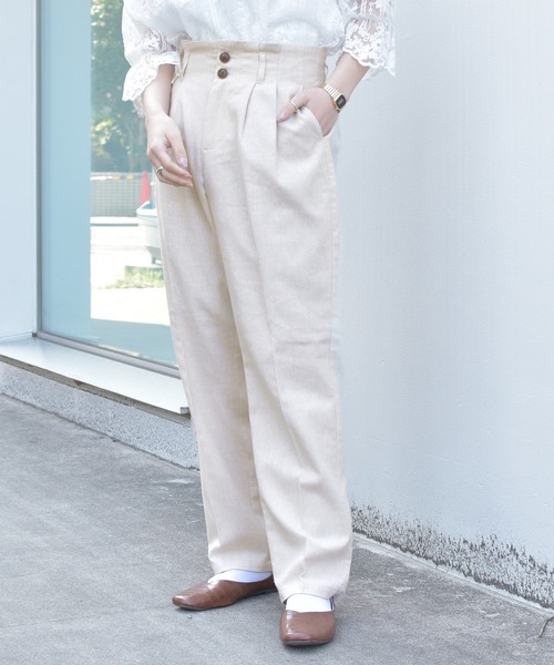 PairPair（ペアペア）の「リネンテーパードパンツ(セットアップ)（その他パンツ・レディース・ベージュ/アイボリー/ブルー系その他・FREE）」の8枚目の写真