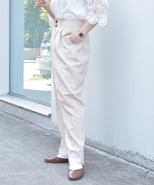 PairPair（ペアペア）の「リネンテーパードパンツ(セットアップ)（その他パンツ・レディース・ベージュ/アイボリー/ブルー系その他・FREE）」の9枚目の写真