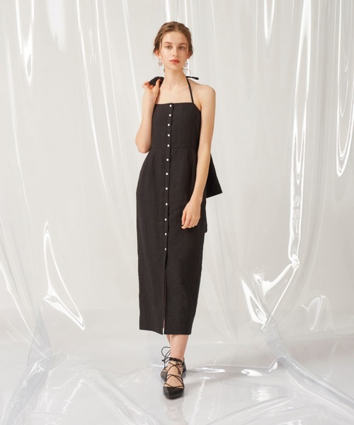 COEL（コエル）の「リネンドットボタンワンピース（ワンピース）」 - WEAR