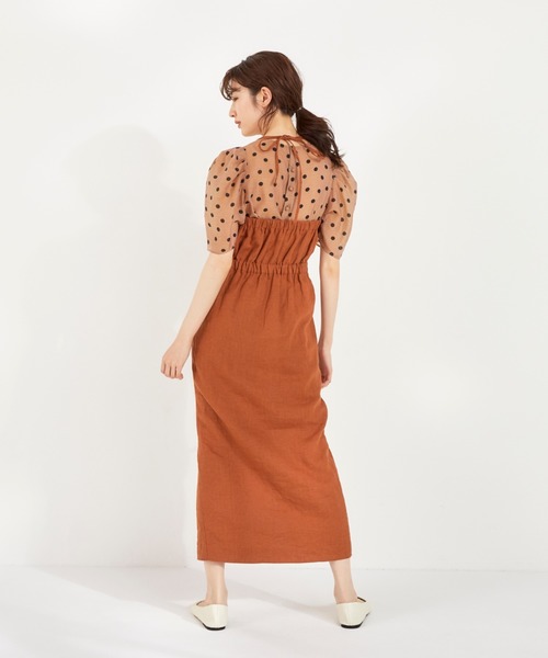 COEL（コエル）の「リネンドットボタンワンピース（ワンピース）」 - WEAR