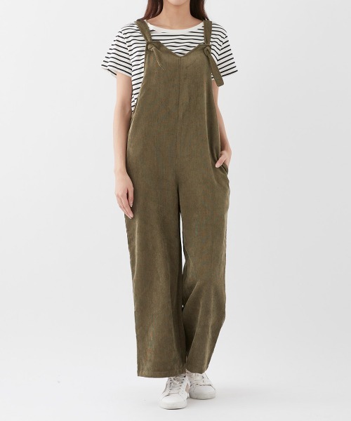 Ocean Pacific（オーシャンパシフィック）の「【OP/オーピー】レディース 水陸両用 コーデュロイサロペット アウトドア（サロペット/オーバーオール・レディース・ネイビー/アイボリー/カーキ/ベージュ・MEDIUM/LARGE）」の5枚目の写真