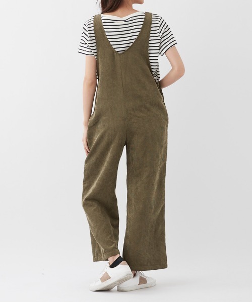 Ocean Pacific（オーシャンパシフィック）の「【OP/オーピー】レディース 水陸両用 コーデュロイサロペット アウトドア（サロペット/オーバーオール・レディース・ネイビー/アイボリー/カーキ/ベージュ・MEDIUM/LARGE）」の7枚目の写真