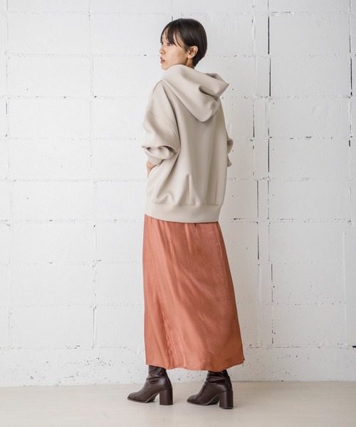 CIENA（シエナ）の「【CIENA】キュプラ調マキシスカート（スカート・レディース・イエロー/オレンジ/ブラウン・FREE）」の9枚目の写真