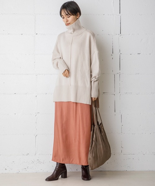 CIENA（シエナ）の「【CIENA】キュプラ調マキシスカート（スカート・レディース・イエロー/オレンジ/ブラウン・FREE）」の11枚目の写真