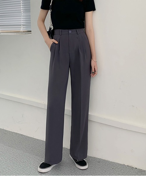 MAISON DE THERESE（メゾン ド テレーズ）の「ハイウエスト美脚ワイドパンツ（その他パンツ・レディース・ブラック/ベージュ/グリーン/グレー/キャメル/ホワイト・S/L/M）」の4枚目の写真