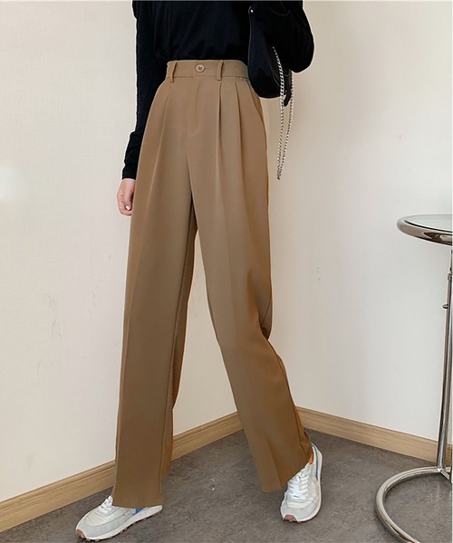 MAISON DE THERESE（メゾン ド テレーズ）の「ハイウエスト美脚ワイドパンツ（その他パンツ・レディース・ブラック/ベージュ/グリーン/グレー/キャメル/ホワイト・S/L/M）」の12枚目の写真
