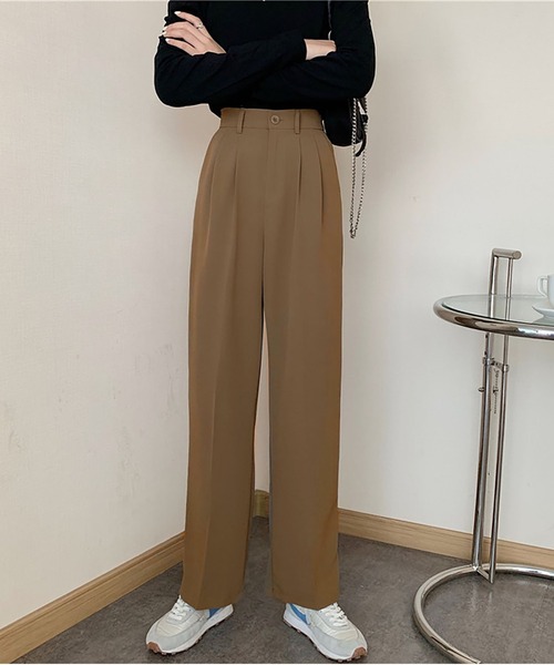 MAISON DE THERESE（メゾン ド テレーズ）の「ハイウエスト美脚ワイドパンツ（その他パンツ・レディース・ブラック/ベージュ/グリーン/グレー/キャメル/ホワイト・S/L/M）」の16枚目の写真