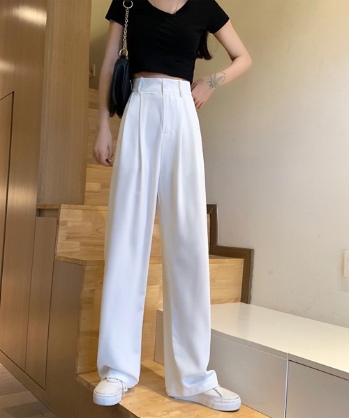 MAISON DE THERESE（メゾン ド テレーズ）の「ハイウエスト美脚ワイドパンツ（その他パンツ・レディース・ブラック/ベージュ/グリーン/グレー/キャメル/ホワイト・S/L/M）」の20枚目の写真