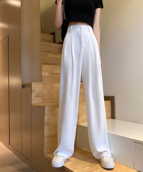MAISON DE THERESE（メゾン ド テレーズ）の「ハイウエスト美脚ワイドパンツ（その他パンツ・レディース・ブラック/ベージュ/グリーン/グレー/キャメル/ホワイト・S/L/M）」の19枚目の写真