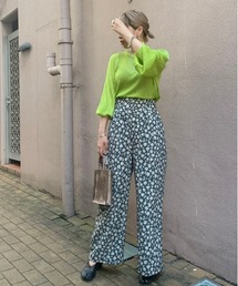 パンツ MEDI VINTAGE FLOWER KNIT PANTS セール】MEDI VINTAGE FLOWER KNIT PANTS（その他パンツ