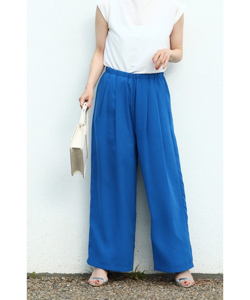 cawaii(カワイイ)の「カラーパンツ入門編。フレンチ流 着回しワイドパンツ(その他パンツ・レディース・スカイブルー/レッド/イエロー/ブルー/グリーン・M/XL)」の21枚目の写真