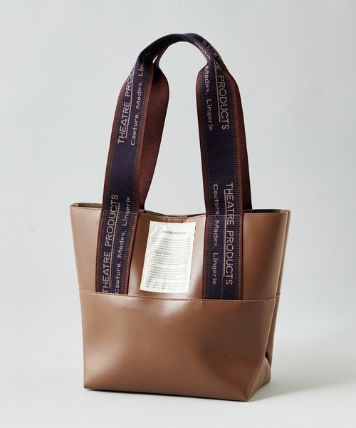 PUAL CE CIN（ピュアルセシン）の「【WEB限定】THEATRE PRODUCTS　合皮ジャガードテープトート（トートバッグ・レディース・ブラック/ブラウン・FREE）」の6枚目の写真