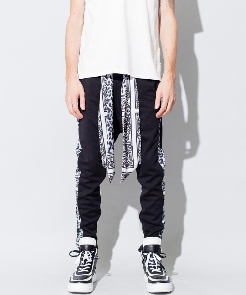 NO ID.（ノーアイディ）の「mp8672-スカーフストリングサルエルスキニーPT パンツ（その他パンツ・メンズ・ブラウン系その他/レオパード/カラフル/ブラック・1/2/3）」の17枚目の写真