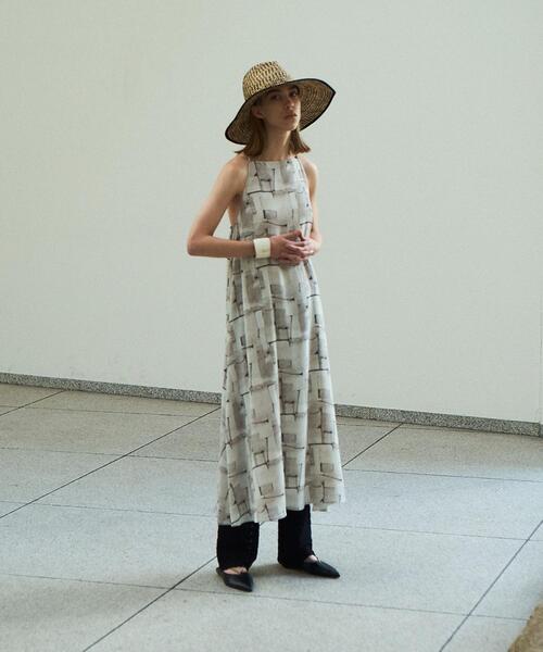 Steven Alan（スティーブンアラン）の「＜Steven Alan＞∴STONE WALL PRINT DRESS/ワンピース（ワンピース・レディース・ライトグレー・S/M）」の2枚目の写真