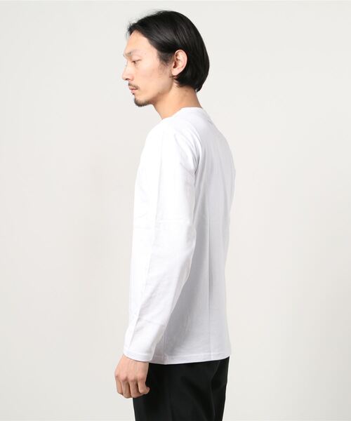 TRAP/U (トラップユー)の「フロント ボックスプリント コットン ロング Tシャツ(Tシャツ/カットソー・メンズ・セージグリーン/ブラック/ホワイト・M/L)」の7枚目の写真