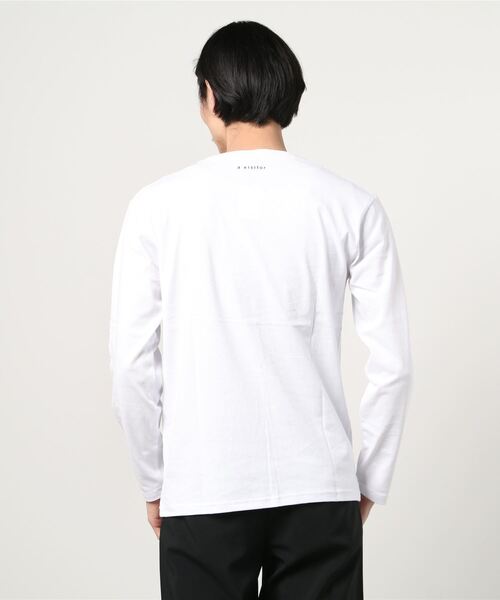 TRAP/U (トラップユー)の「フロント ボックスプリント コットン ロング Tシャツ(Tシャツ/カットソー・メンズ・セージグリーン/ブラック/ホワイト・M/L)」の5枚目の写真