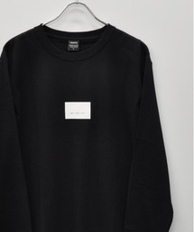フロント ボックスプリント コットン ロング Tシャツ