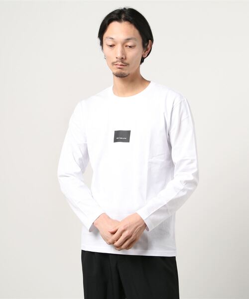 TRAP/U (トラップユー)の「フロント ボックスプリント コットン ロング Tシャツ(Tシャツ/カットソー・メンズ・セージグリーン/ブラック/ホワイト・M/L)」の9枚目の写真