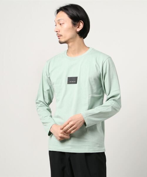 TRAP/U (トラップユー)の「フロント ボックスプリント コットン ロング Tシャツ(Tシャツ/カットソー・メンズ・セージグリーン/ブラック/ホワイト・M/L)」の11枚目の写真