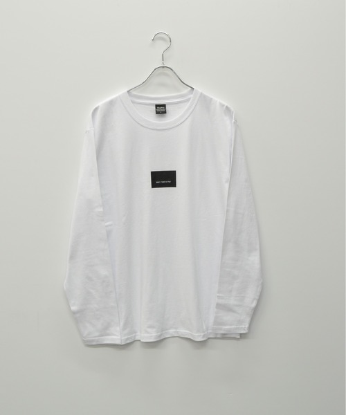 TRAP/U (トラップユー)の「フロント ボックスプリント コットン ロング Tシャツ(Tシャツ/カットソー・メンズ・セージグリーン/ブラック/ホワイト・M/L)」の12枚目の写真
