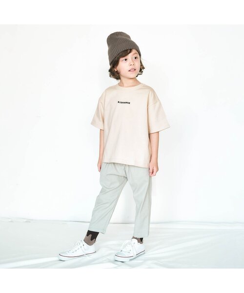 CONVERSE（コンバース）の「CONVERSE 刺繍ロゴＴシャツ（Tシャツ/カットソー・キッズ・ブラウン/アイボリー/ミント/ピンク・110/120/130/140/100/90/80）」の7枚目の写真