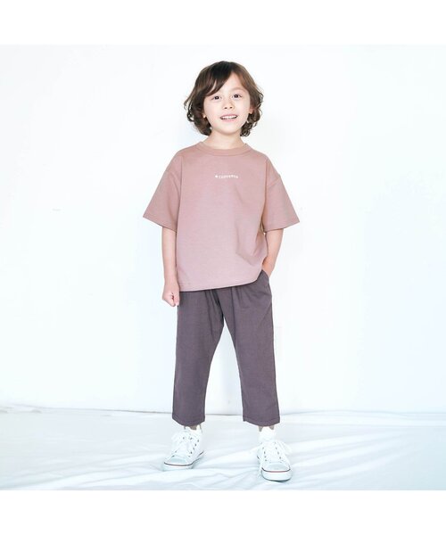 CONVERSE（コンバース）の「CONVERSE 刺繍ロゴＴシャツ（Tシャツ/カットソー・キッズ・ブラウン/アイボリー/ミント/ピンク・110/120/130/140/100/90/80）」の11枚目の写真