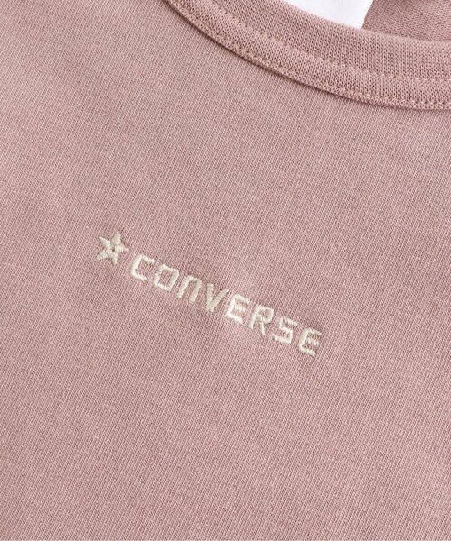 CONVERSE（コンバース）の「CONVERSE 刺繍ロゴＴシャツ（Tシャツ/カットソー・キッズ・ブラウン/アイボリー/ミント/ピンク・110/120/130/140/100/90/80）」の16枚目の写真