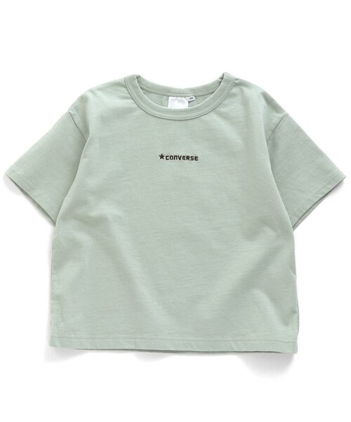 CONVERSE（コンバース）の「CONVERSE 刺繍ロゴＴシャツ（Tシャツ/カットソー・キッズ・ブラウン/アイボリー/ミント/ピンク・110/120/130/140/100/90/80）」の20枚目の写真