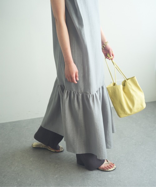 GALLARDAGALANTE（ガリャルダガランテ）の「ティアードマキシワンピース（ワンピース・レディース・ブラック/ミント・マルチサイズ）」の6枚目の写真