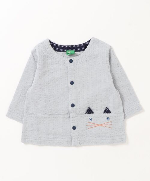 RAGMART（ラグマート）の「ベビーカーディガン（カーディガン/ボレロ・キッズ・イエロー/オフホワイト/グレー・80ｃｍ/90cm）」の2枚目の写真