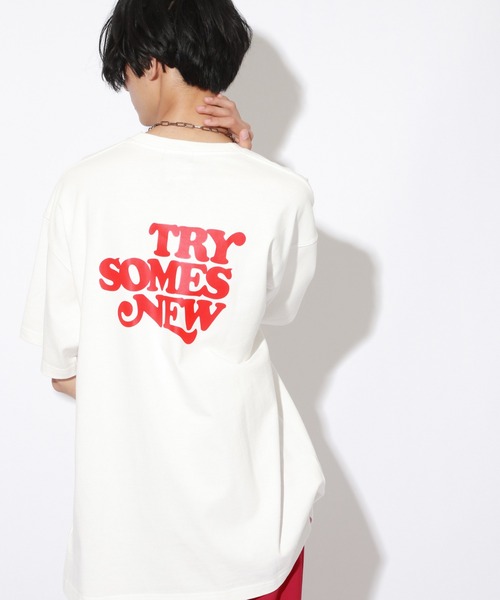 PBLIM(ページボーイリム)の「PAGEBOYLIM/トライメッセージT(Tシャツ/カットソー・レディース・ブラック/オフホワイト/ブルー/レッド/ブラック×グリーン/ホワイト×レッド/グリーン/オレンジ系その他/カーキ/ブラック×ホワイト・MEDIUM/LARGE/SMALL)」の14枚目の写真