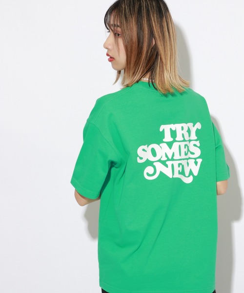 PBLIM(ページボーイリム)の「PAGEBOYLIM/トライメッセージT(Tシャツ/カットソー・レディース・ブラック/オフホワイト/ブルー/レッド/ブラック×グリーン/ホワイト×レッド/グリーン/オレンジ系その他/カーキ/ブラック×ホワイト・MEDIUM/LARGE/SMALL)」の21枚目の写真