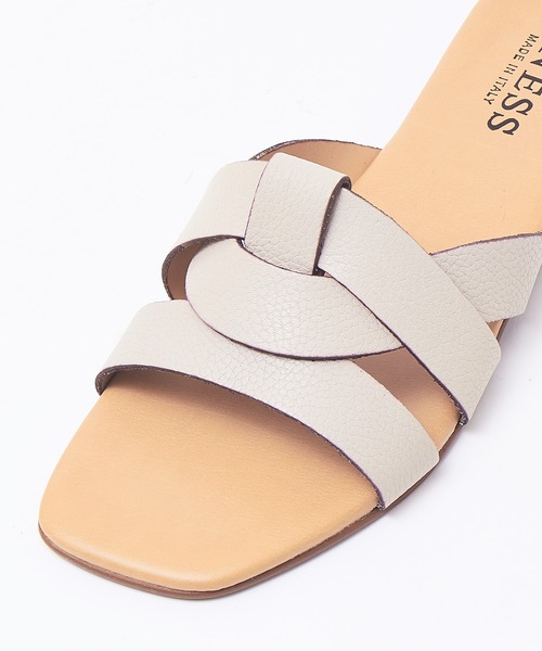 eness（エネス）の「【ENESS】スクエアトゥサンダル（サンダル・レディース・ベージュ/ブラウン・38/39/35/36/37）」の3枚目の写真