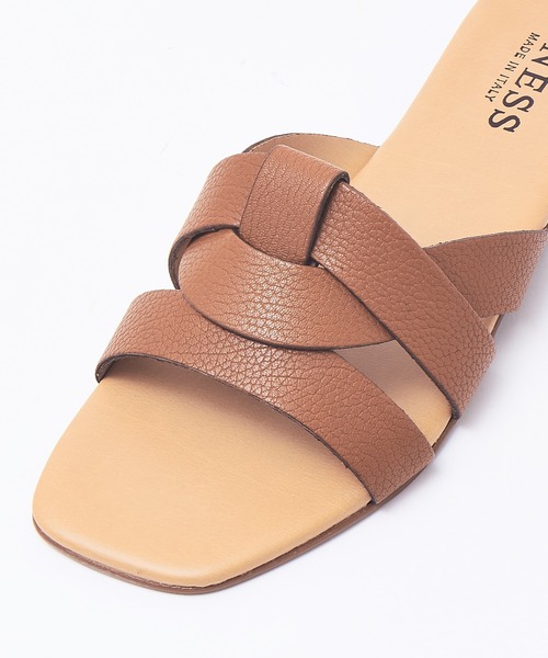 eness（エネス）の「【ENESS】スクエアトゥサンダル（サンダル・レディース・ベージュ/ブラウン・38/39/35/36/37）」の6枚目の写真