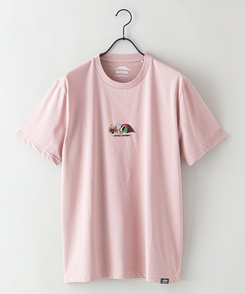 OUTDOOR PRODUCTS APPAREL(アウトドアプロダクツアパレル)の「ドライ機能付き(速乾機能)CAMPモチーフワンポイント刺繍ビッグシルエットTシャツ(Tシャツ/カットソー・メンズ・ホワイト/チャコールグレー/ブラック/ベージュ/オフホワイト/ピンク/アイボリー/ブルー系その他/ライトピンク・MEDIUM/LARGE/X-LARGE)」の8枚目の写真