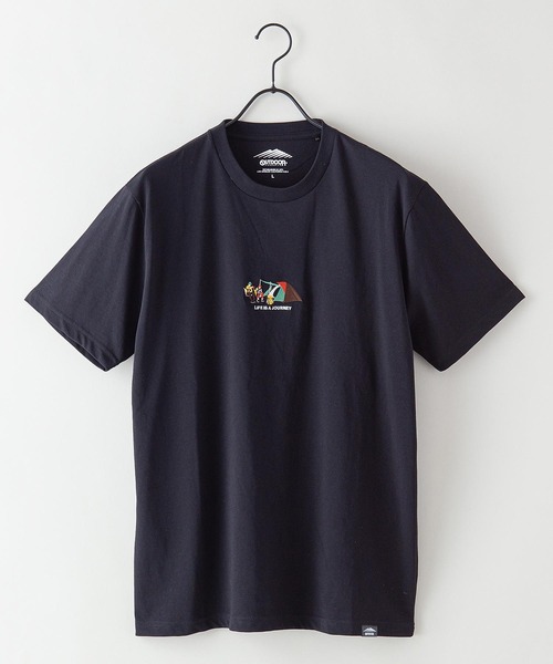 OUTDOOR PRODUCTS APPAREL(アウトドアプロダクツアパレル)の「ドライ機能付き(速乾機能)CAMPモチーフワンポイント刺繍ビッグシルエットTシャツ(Tシャツ/カットソー・メンズ・ホワイト/チャコールグレー/ブラック/ベージュ/オフホワイト/ピンク/アイボリー/ブルー系その他/ライトピンク・MEDIUM/LARGE/X-LARGE)」の4枚目の写真
