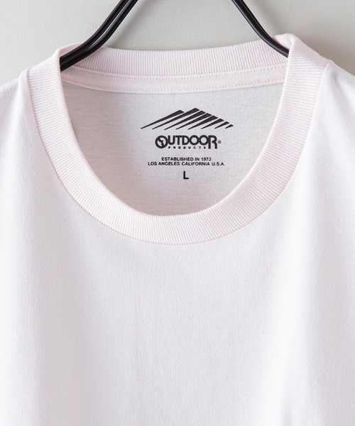 OUTDOOR PRODUCTS APPAREL(アウトドアプロダクツアパレル)の「ドライ機能付き(速乾機能)CAMPモチーフワンポイント刺繍ビッグシルエットTシャツ(Tシャツ/カットソー・メンズ・ホワイト/チャコールグレー/ブラック/ベージュ/オフホワイト/ピンク/アイボリー/ブルー系その他/ライトピンク・MEDIUM/LARGE/X-LARGE)」の13枚目の写真