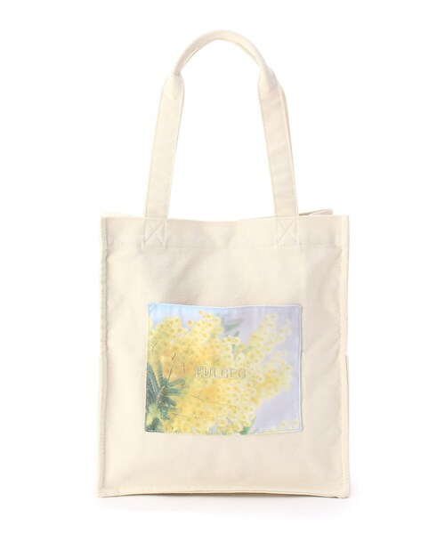 フラワー転写プリントトートバッグ