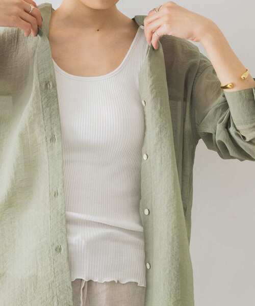 URBAN RESEARCH（アーバンリサーチ）の「ブラトップリブタンクトップ（タンクトップ・レディース・ライトベージュ/ブラック/ラベンダー/オフホワイト・FREE）」の2枚目の写真