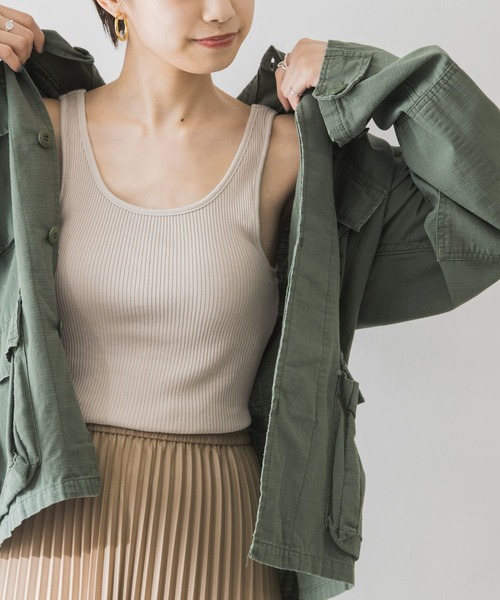 URBAN RESEARCH（アーバンリサーチ）の「ブラトップリブタンクトップ（タンクトップ・レディース・ライトベージュ/ブラック/ラベンダー/オフホワイト・FREE）」の4枚目の写真